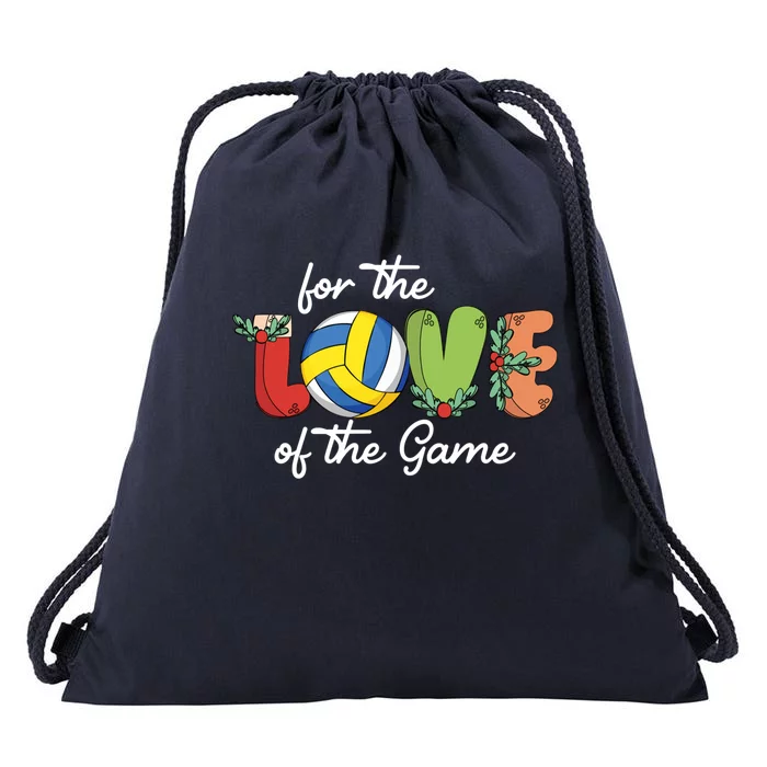 For The Love Of The Game Christmas Xcool Giftmas Volleyball Player Gift Drawstring Bag