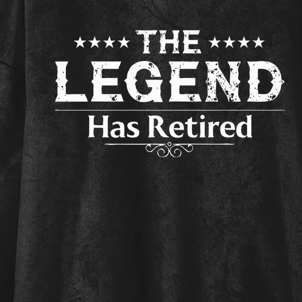 Funny The Legend Has Retired Art For Women Retirement Hooded Wearable Blanket