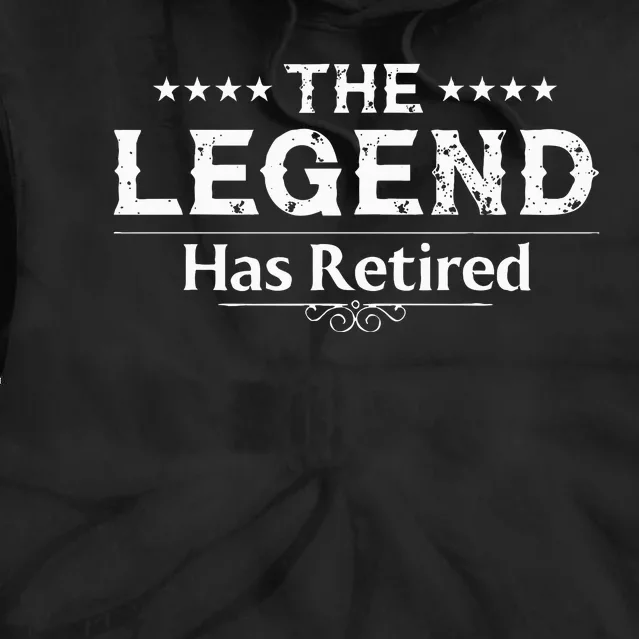 Funny The Legend Has Retired Art For Women Retirement Tie Dye Hoodie