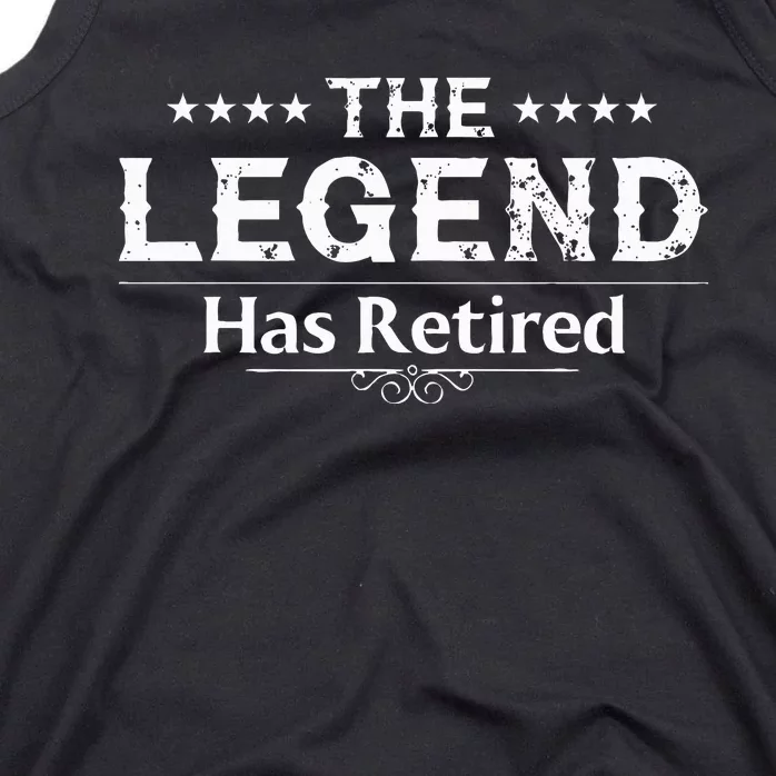 Funny The Legend Has Retired Art For Women Retirement Tank Top