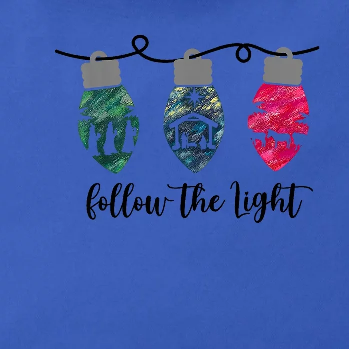 Follow The Light Christ Xmas Light Zip Tote Bag