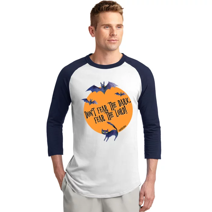 Fear The Lord! Christian Halloween Cat And Bats Gift Baseball Sleeve Shirt