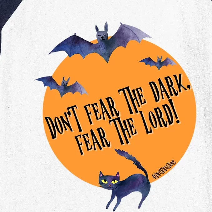 Fear The Lord! Christian Halloween Cat And Bats Gift Baseball Sleeve Shirt