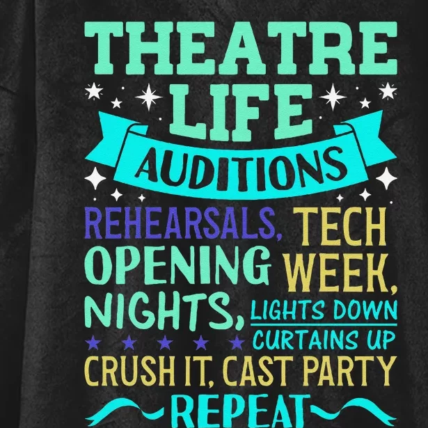 Funny Theater Life Musical Theatre Broadway Actor Novelty Hooded Wearable Blanket