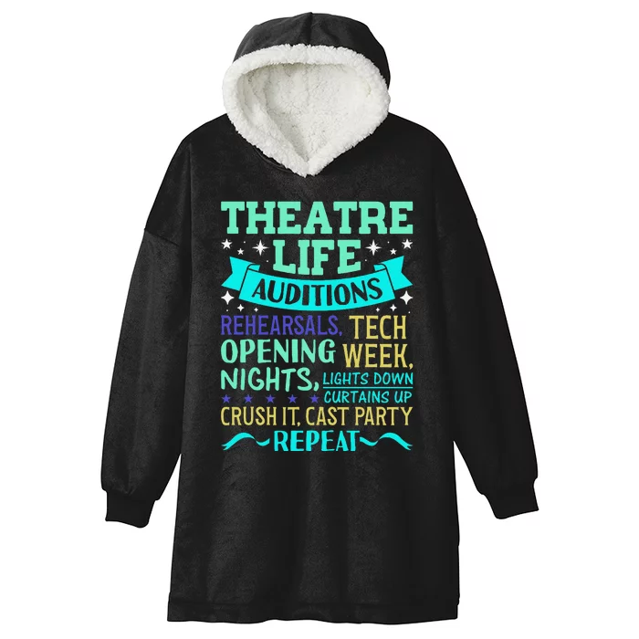 Funny Theater Life Musical Theatre Broadway Actor Novelty Hooded Wearable Blanket