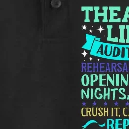 Funny Theater Life Musical Theatre Broadway Actor Novelty Dry Zone Grid Performance Polo