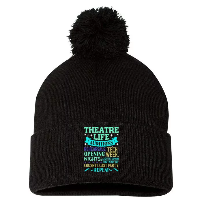 Funny Theater Life Musical Theatre Broadway Actor Novelty Pom Pom 12in Knit Beanie