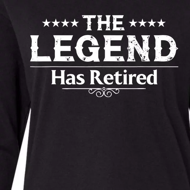 Funny The Legend Has Retired Art Retirement Womens Cotton Relaxed Long Sleeve T-Shirt