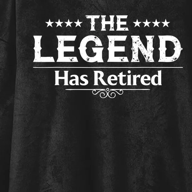 Funny The Legend Has Retired Art Retirement Hooded Wearable Blanket