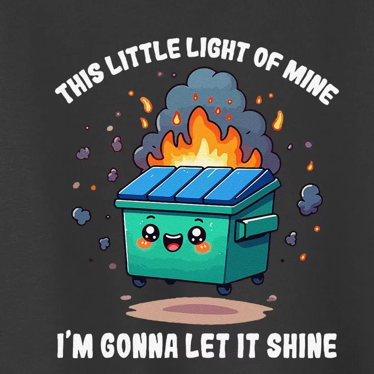 Funny This Little Lightof Mine Lil Dumpster Fire Gift Toddler T-Shirt