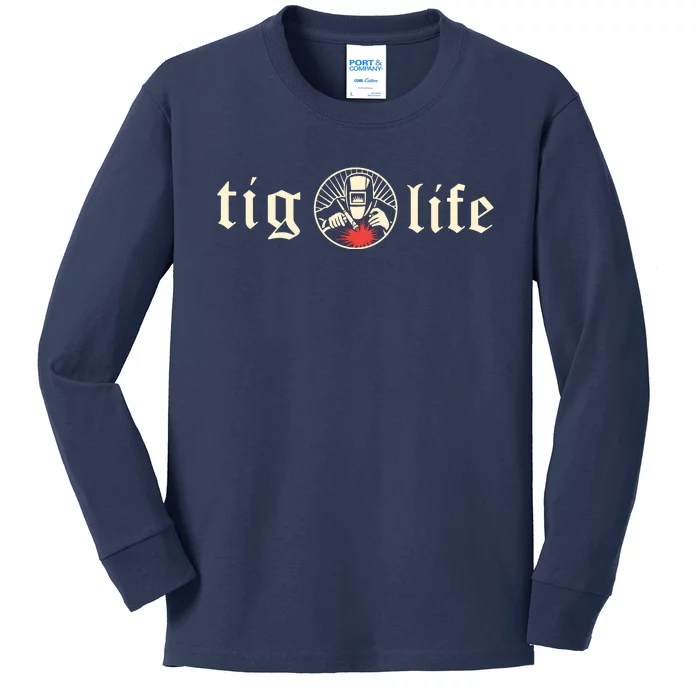 Funny TIG Life Tungsten Inert Gas Welder GTAW Arc Welding Kids Long Sleeve Shirt