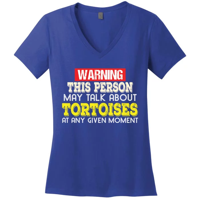 Funny Tortoises Lover Gift Keep Talking About Women's V-Neck T-Shirt