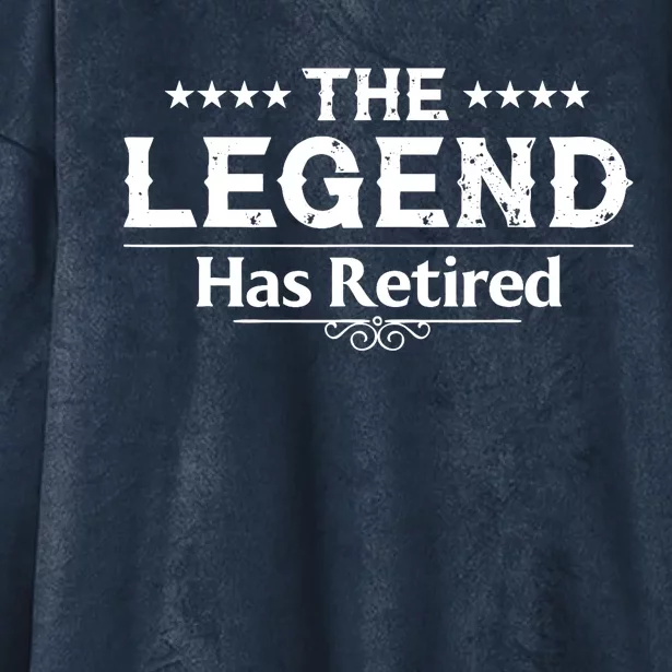 Funny The Legend Has Retired Gift For Adult Retirement Hooded Wearable Blanket