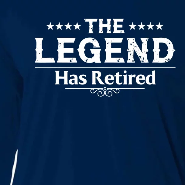 Funny The Legend Has Retired Gift For Adult Retirement Cooling Performance Long Sleeve Crew