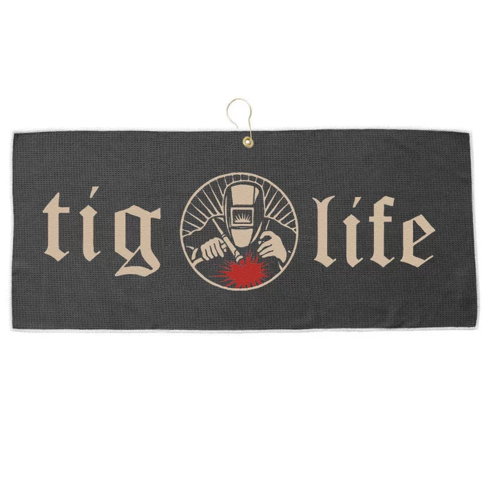 Funny TIG Life Tungsten Inert Gas Welder GTAW Arc Welding Large Microfiber Waffle Golf Towel