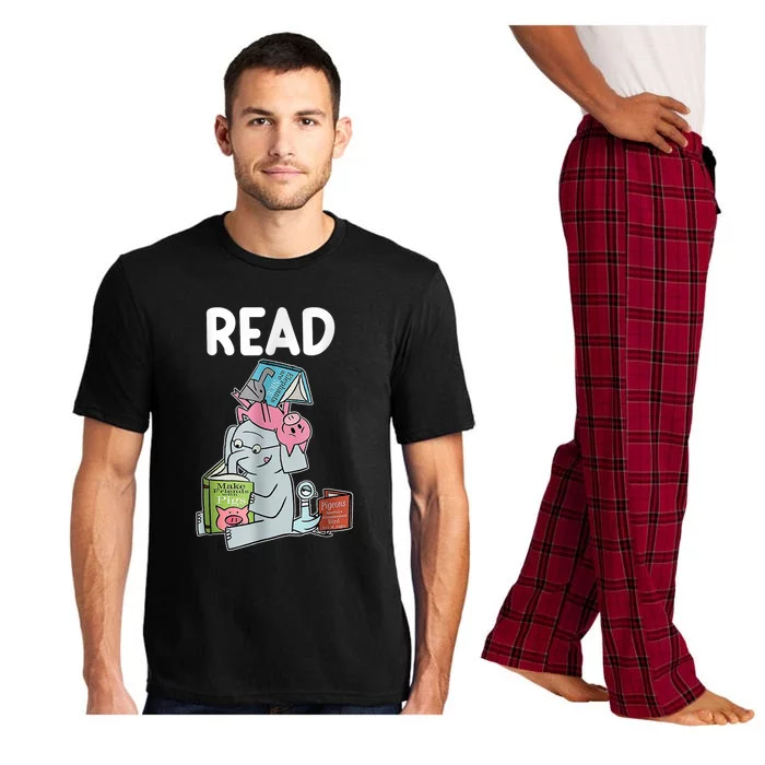 Funny Teacher Library Read Book Club Piggie Elephant Pajama Set