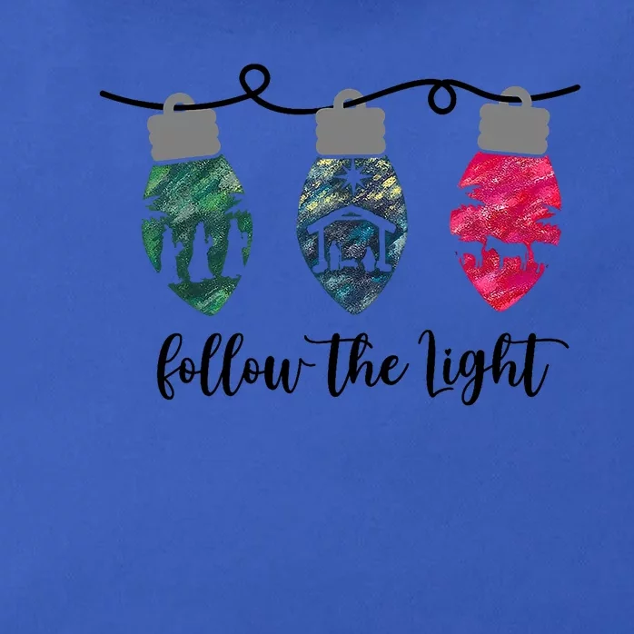 Follow The Light Christ Xmas Light Zip Tote Bag