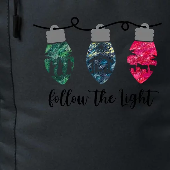 Follow The Light Christ Xmas Light Daily Commute Backpack