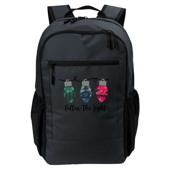 Follow The Light Christ Xmas Light Daily Commute Backpack