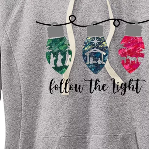 Follow the Light Christ Xmas Light Women's Fleece Hoodie