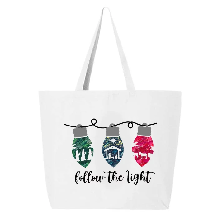 Follow the Light Christ Xmas Light 25L Jumbo Tote