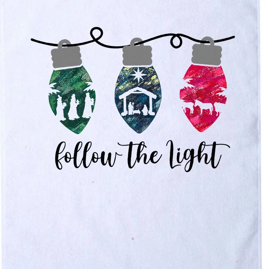 Follow the Light Christ Xmas Light Platinum Collection Golf Towel