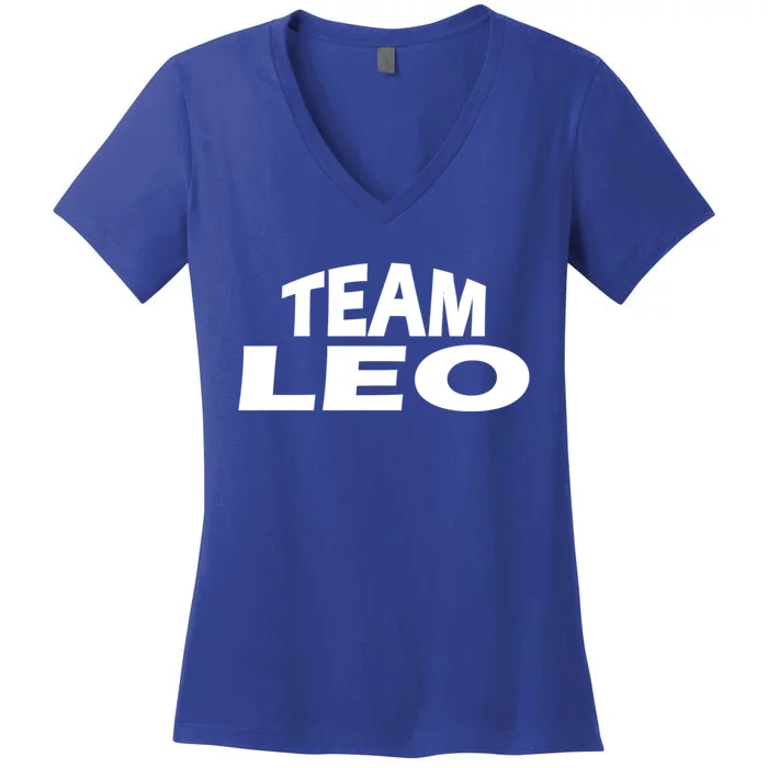 Funny Team Leo Gift Women's V-Neck T-Shirt