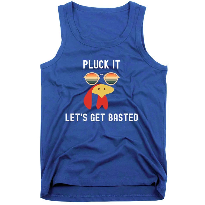 Funny Thanksgiving Lets Get Basted Turkey Holiday Lover Cool Gift Tank Top