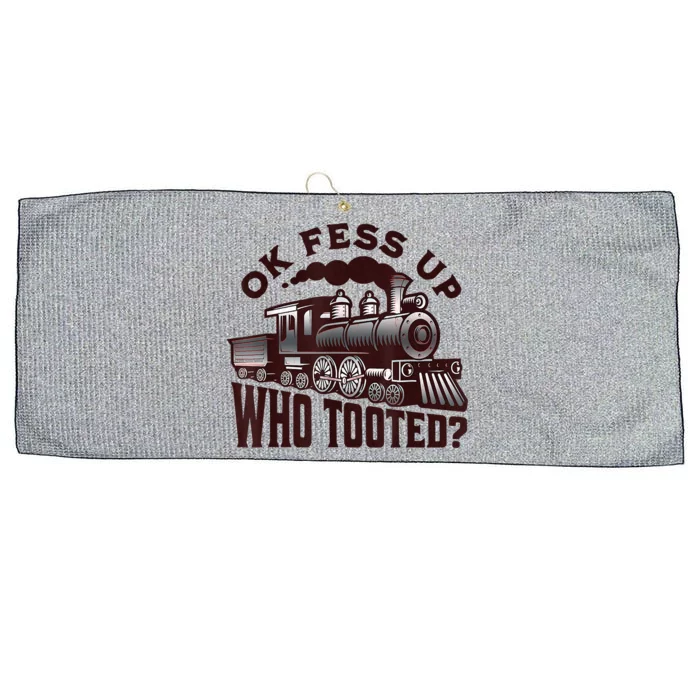 Funny Train Lovers Who Tooted Train Large Microfiber Waffle Golf Towel