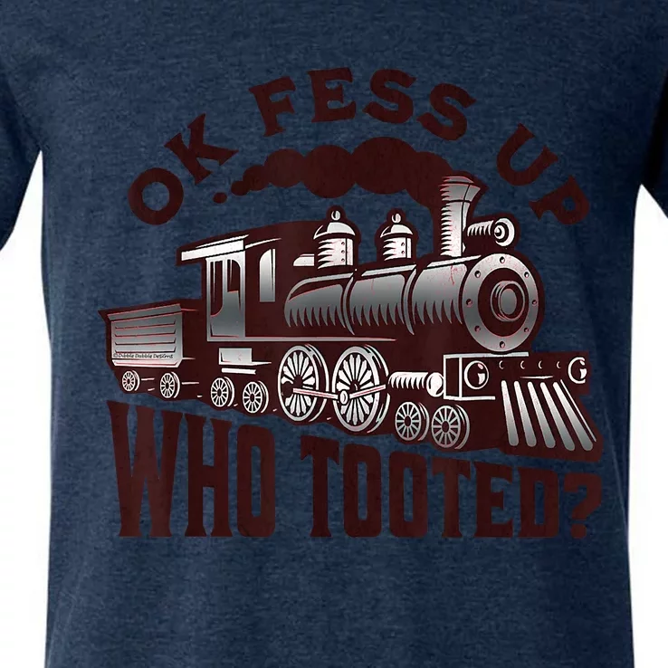 Funny Train Lovers Who Tooted Train V-Neck T-Shirt