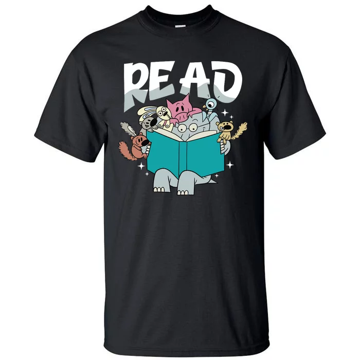 Funny Teacher Library Read Book Pigeon Wild Animal Bookish Tall T-Shirt