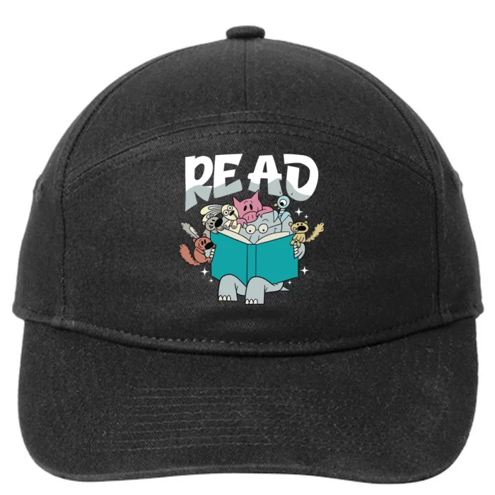 Funny Teacher Library Read Book Pigeon Wild Animal Bookish 7-Panel Snapback Hat