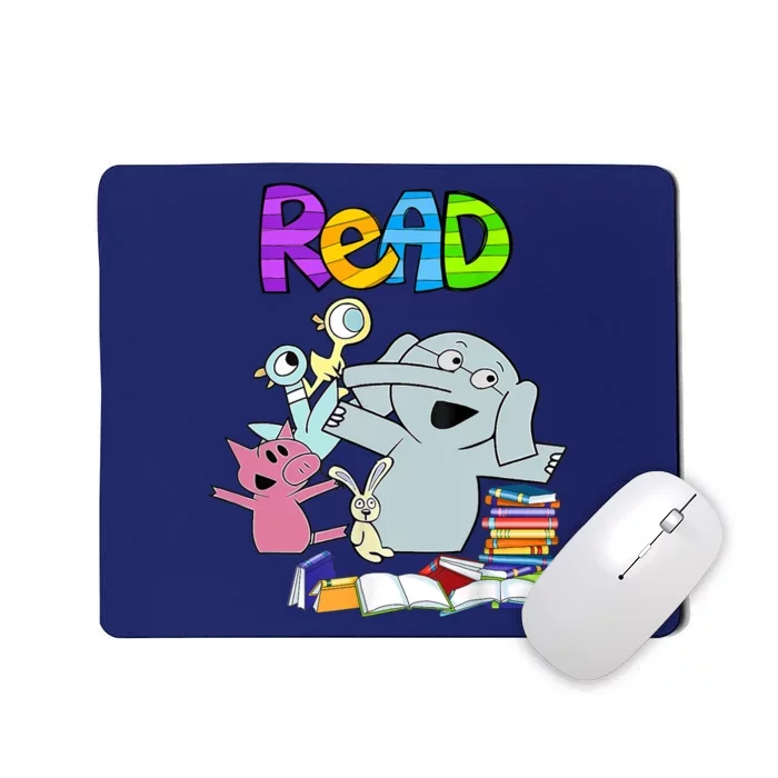 Funny Teacher Library Read Book Club Piggie Elephant Pigeons Mousepad