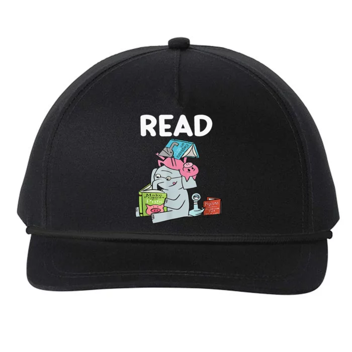 Funny Teacher Library Read Book Club Piggie Elephant Pigeons Snapback Five-Panel Rope Hat