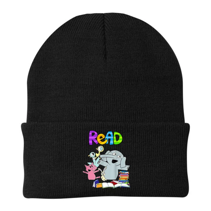 Funny Teacher Library Read Book Club Piggie Elephant Pigeons Knit Cap Winter Beanie