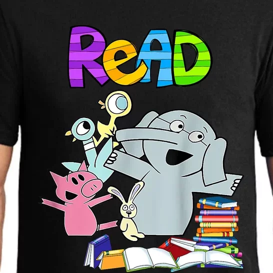 Funny Teacher Library Read Book Club Piggie Elephant Pigeons Pajama Set