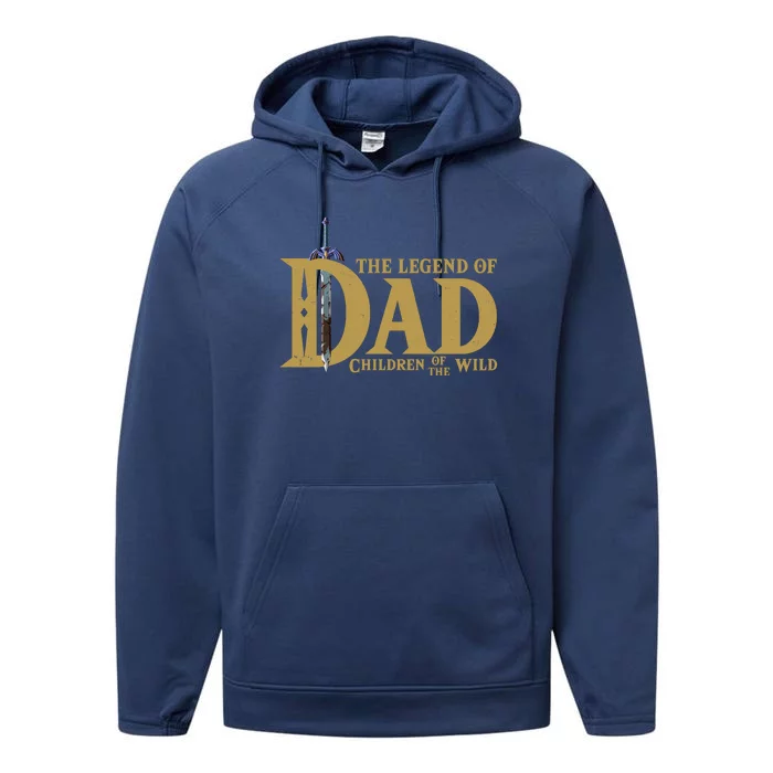 Funny The Legend Of Dad Children Of The Wild Performance Fleece Hoodie