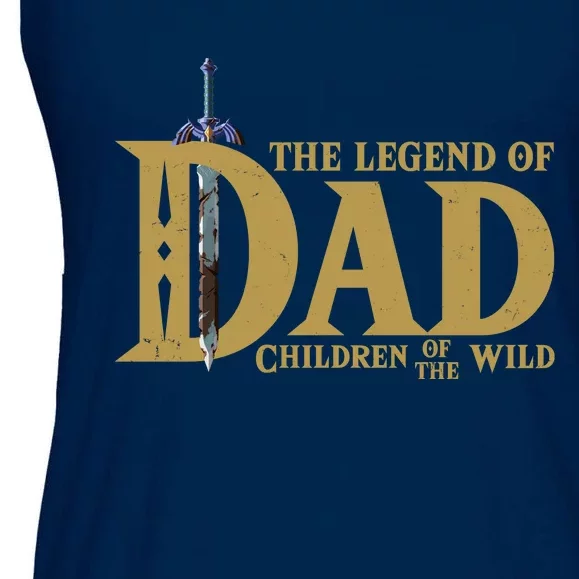 Funny The Legend Of Dad Children Of The Wild Ladies Essential Flowy Tank