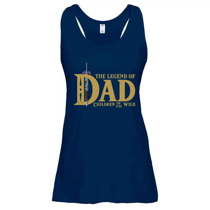 Funny The Legend Of Dad Children Of The Wild Ladies Essential Flowy Tank