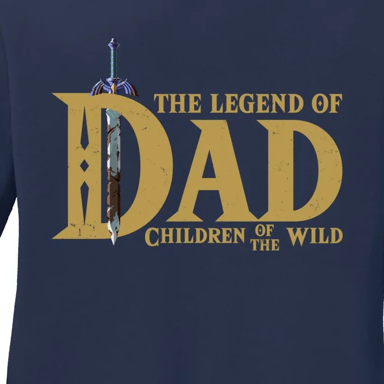 Funny The Legend Of Dad Children Of The Wild Ladies Long Sleeve Shirt