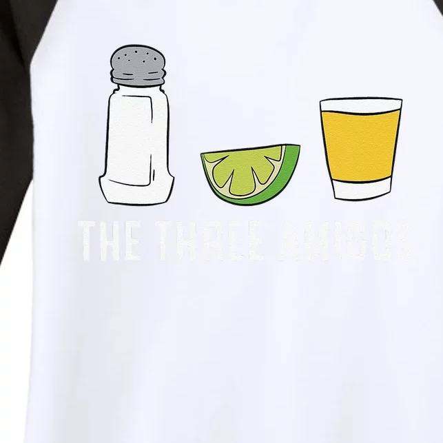 Funny Tequila Love Cinco De Mayo Tequila Salt And Lime Women's Tri-Blend 3/4-Sleeve Raglan Shirt