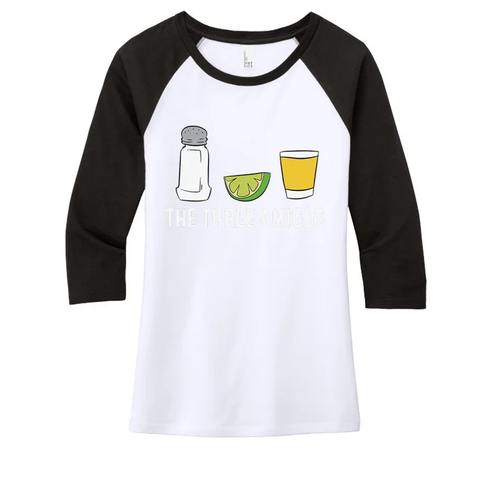 Funny Tequila Love Cinco De Mayo Tequila Salt And Lime Women's Tri-Blend 3/4-Sleeve Raglan Shirt