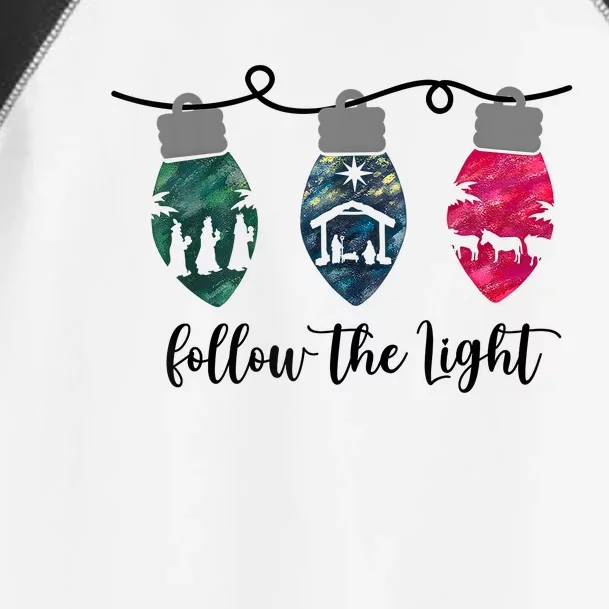 Follow The Light Christ Xmas Light Toddler Fine Jersey T-Shirt