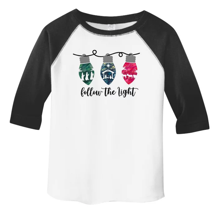 Follow The Light Christ Xmas Light Toddler Fine Jersey T-Shirt