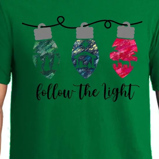 Follow the Light Christ Xmas Light Pajama Set