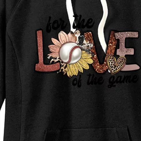 For The Love Of The Game Cool Baseball Design Women's Fleece Hoodie