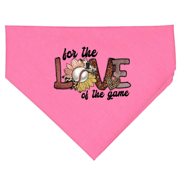 For The Love Of The Game Cool Baseball Design USA-Made Doggie Bandana