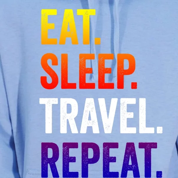 Funny Travelling Lover Funny Gift Eat Sleep Travel Repeat Meaningful Gift Unisex Surf Hoodie