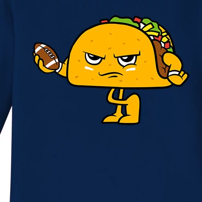 Football Taco Lover Baby Long Sleeve Bodysuit