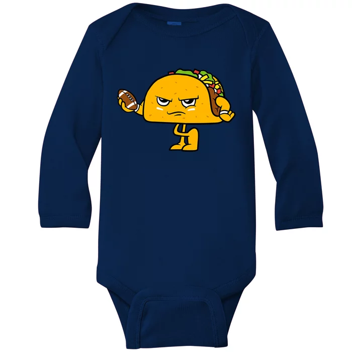 Football Taco Lover Baby Long Sleeve Bodysuit